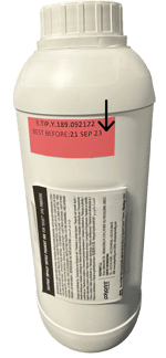 Expiry date and batch numbers no background