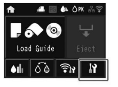 Print head control panel for maintenance