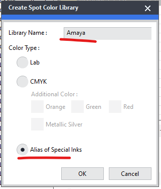 How to map a custom spot colour in VersaWorks